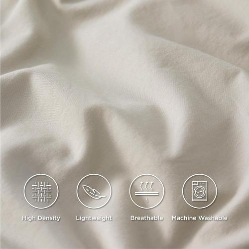 Bedsure 100% Cotton Percale Sheets Queen Size, Queen Sheet Set with Deep Pocket Up to 16 Inches, Breathable & Crirsp Soft, Bedsheet & Pillowcase Sets, 4 Pieces, Linen