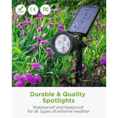 InnoGear Solar Lights for Outside, Solar Lights Outdoor Waterproof Solar Garden Yard Spot Lights Spotlight Pathway Landscape Lighting Wall Light Auto On/Off, Pack of 4 (Warm White) 4 Warm White