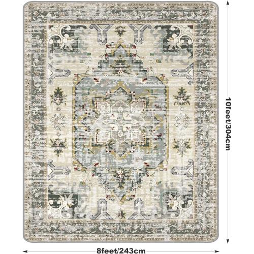 Area Rugs 8x10 Living Room - Machine Washable Rug Large Floor Carpet for Bedroom Dining Room Home