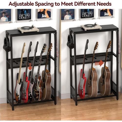 Guitar Stand, Guitar Rack for Acoustic Guitar,Bass,Electric Guitar, Thickened and Weighted Multi-Guitar Stand Floor，for Home Music Studio