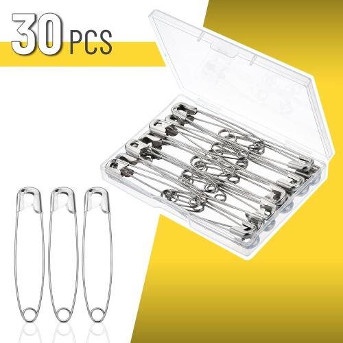 Mr. Pen- 3 Inch Oversize Safety Pins, 30 Pack - Heavy Duty Large Safety Pins for Clothes