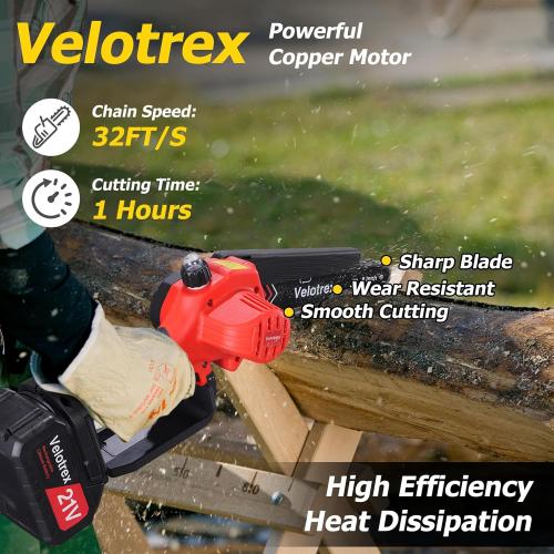 2-IN-1 Cordless Pole Saw and Mini Chainsaw, 8 Inch Electric Pole Saws for Tree Trimming, Auto Oiling, 15ft Max Extension Pole Chainsaw with 21V 4.0Ah Battery for Wood Branch Cutting