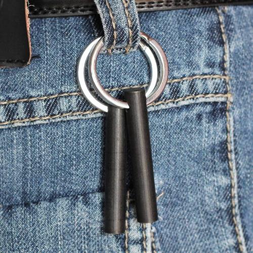 bayite Survival Drilled Ferrocerium Flint Fire Starter Rod with Keychain Ring 2 Inch Pack of 2