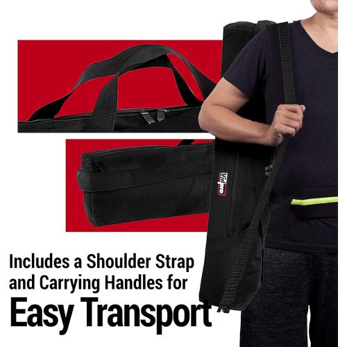 VidPro TC-45 Tripod Carrying Case - Heavy Duty Nylon Bag with Shoulder Straps and Handles - Compact Case with Full Length Zippered Closure Plus External Pocket Fits Tripod with Head up to 45 Inches