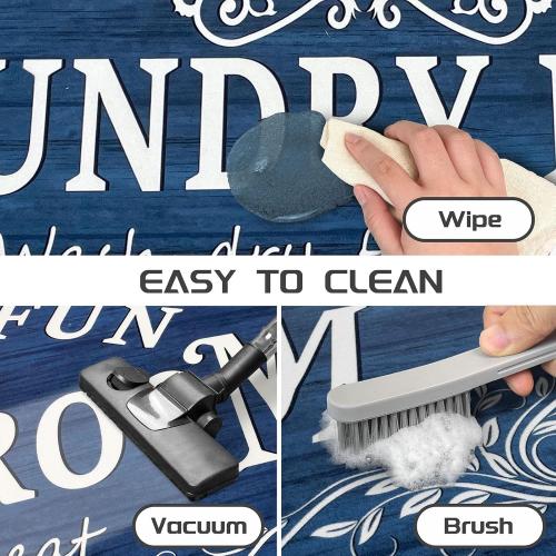 Laundry Room Rug Runner 20x48 Non Slip Waterproof Laundry Mats for Laundry Room Decor Washable Floor Farmhouse Laundry Rug for Mudroom, Washroom, Bathroom, Navy Blue