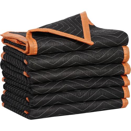 Pack  of 4  Moving Blankets 4 Pack, Heavy Duty Packing Furniture Blankets Moving Pads for Protecting Furniture Moves & Storage