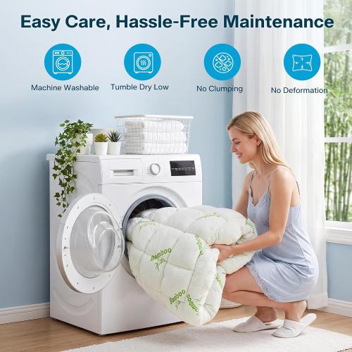 Waterproof Queen Size Mattress Topper Viscose Derived from Bamboo, Extra Thick Mattress Pad for Back Pain, Cooling Mattress Protector with Deep Pocket 8-21, Green,Queen