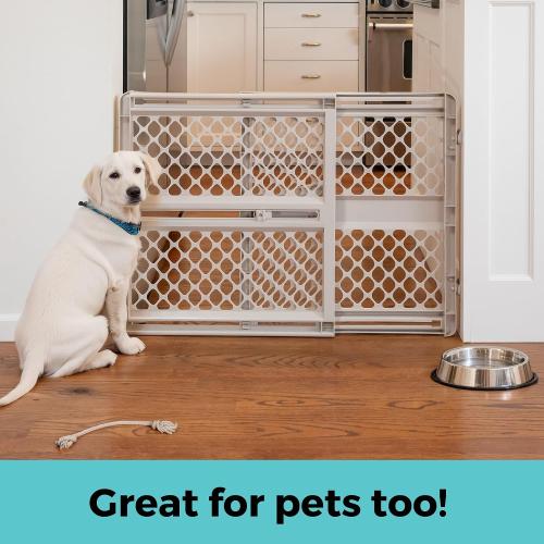Supergate Ergo Baby Gate: Plastic Baby Gate for Stairs & Doorways - Adjustable Indoor Safety Gate - Made in USA