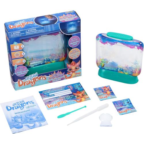 Animagic Aqua Dragons Light-Up Deep Sea Habitat | Build an Aquatic Ecosystem, Watch Prehistoric Pets Hatch & Grow Science Kit | Ages 6  (Packaging may vary)