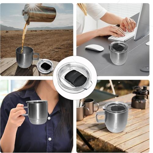 Tumbler Lids for YETI 6 oz/ 8oz/ Stackable Mug & Yeti Rambler 10 oz Tumbler Lid, MagSlider Lids for Yeti Espresso/Coffee Mug 6oz, Replacement Lid for Ye-ti Rambler 10 oz Wine Tumbler (4 Pack)
