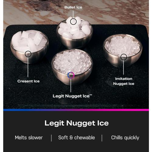 GE Profile Opal 2.0 Ultra Nugget Ice Maker with Side Tank and Scale Inhibiting Filter, Scoop Included, 38 lbs in 24 Hours, Pellet Ice Machine with WiFi & Smart Connected, Stainless Steel