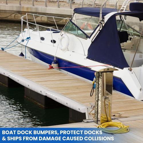 Menkxi Dock Fenders 42.13 x 5.91 x 3.94 Inches Long Dock Bumpers Straight-Edge Boat Fenders UV-Resistant Marine Vinyl Boat Bumpers for Docking Guard Vertical Protection