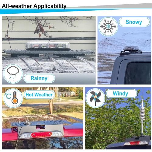 TOPOWN Metal Drill-Free Light Bar Cab Mount for Ford F-150 (2015 ) for Ford F-250-F-550 (2017 ), Fit for Magnetic Light Bar and Magnetic Antenna, Support Bolt-on Mounting, Metal Light Bar Mount