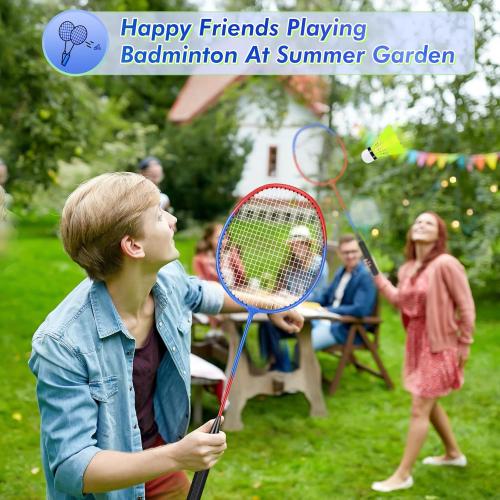 Badminton Rackets shuttlecocks and Carrying Bags, Sturdy Lightweight Badminton Rackets Racquet for Adults Beginners Indoor Outdoor Backyards
