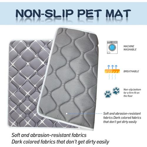 Bubble bear Dog Crate Mat - Ultra Soft, Washable & Anti-Slip Kennel Pad for Small/Medium/Large Dogs, Dark-Hued to Hide Stains (42x28)