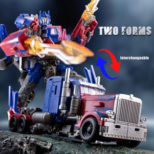 Transforming Toys Figures, Deformation Car Robot Toy with Extra Interchangeable Head & Weapons - Action Figure for Kids 7  , Birthday Toy
