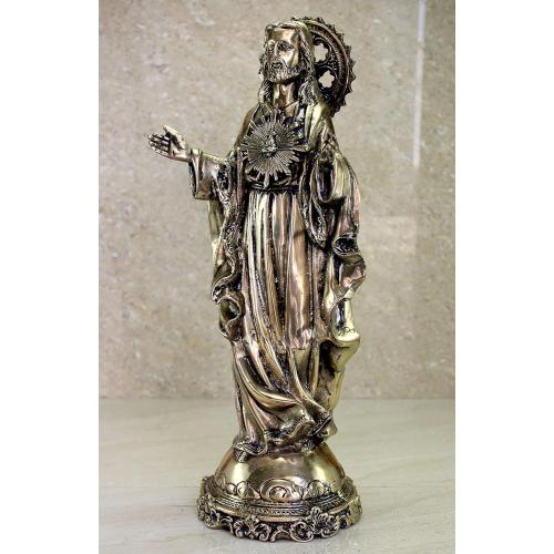 eSplanade Brass Jesus Christ Holy Statue Spiritual Idols - 16 inches (Big Size) | Religious Statues | Holy Statue of Christian