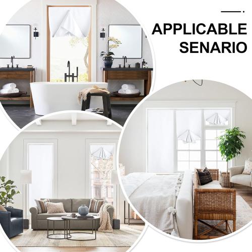 NICETOWN Pure White Door Curtain for Window, Thermal Insulated Adjustable Magnetic Blinds for Window Covering, Roman Roll Up Shade for Patio Glass Door, 1 Panel, 36 x 72 inches Long