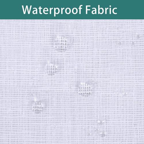 LORDTEX Burlap Linen Look Outdoor Curtain for Patio - 2 Panels Waterproof Tab Top Sheer Curtains for Pergola, Porch, Cabana and Gazebo Indoor/Outdoor Voile Sheer Drapes, 52 x 95 Inch, White