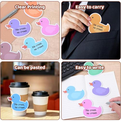 360Pcs Duck Sticky Notes Cute Ducks Shaped Sticky Tabs Colorful Animal Self Adhesive Fun Sticky Notes for School Classroom Office Stationery Home Party Decor Supplies