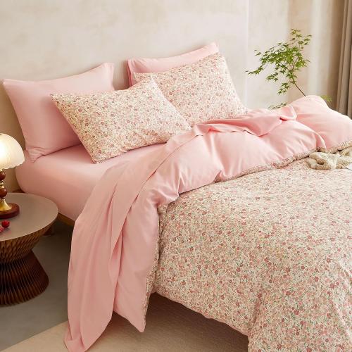 Size twin XL Wake In Cloud - Floral Duvet Cover Set, Cute Vintage Flower Cottagecore Aesthetic for Women Teen Girls, Soft Lightweight Bedding, 3-Piece, Cream Pink, Twin/Twin XL Size