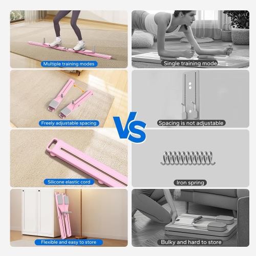 MERACH Pilates Board, Multifunctional Abdominal Plate, Detachable Ab Trainer Machine with Anti-Slip Design, Portable Pilates Reformer for Core Workouts, Home Gym Equipment for Women
