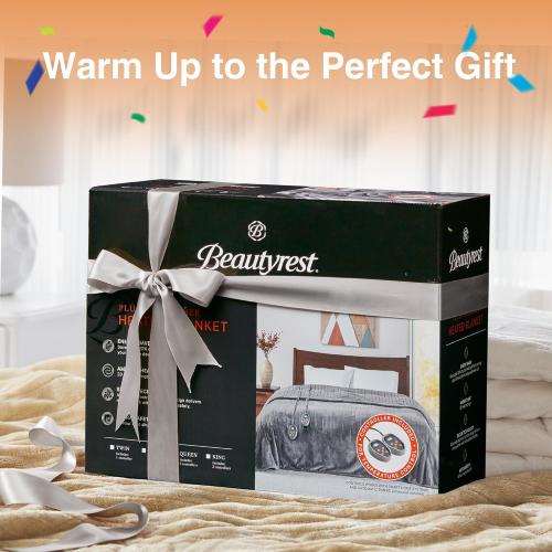 Beautyrest Heated Microlight to Berber Blanket - Twin