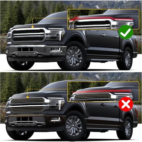 Hood Protector Compatible with 2021-2025 2026 Ford F150 XL/STX/XLT/Lariat Hood Shield ABS Plastic Bug Deflector Bug Guard for 2024 F-150 Accessorie (Glossy Black)