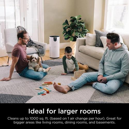 Shark Air Purifier for Home Large Room, Clean Sense Technology, HEPA Air Filter, 1000 Sq Ft, Removes 99.98% of Dust & Allergens, HP201