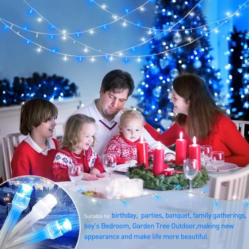 JMEXSUSS Blue and White Christmas Lights Outdoor with Remote, 168ft 600 LED String Lights Indoor Clear Wire Fairy Light Plug in for Bedroom Tree Birthday Party Xmas Decorations