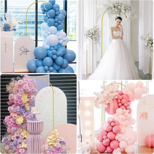 Putros Arch Backdrop Stand, 6ft, Metal Wedding Arch Stand, Gold