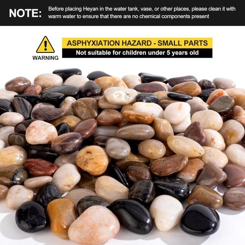 5 lbs River Stones and Pebbles can be Used for Gardening; Aquarium Rocks and Gravel are Suitable for Fish Tank Decoration