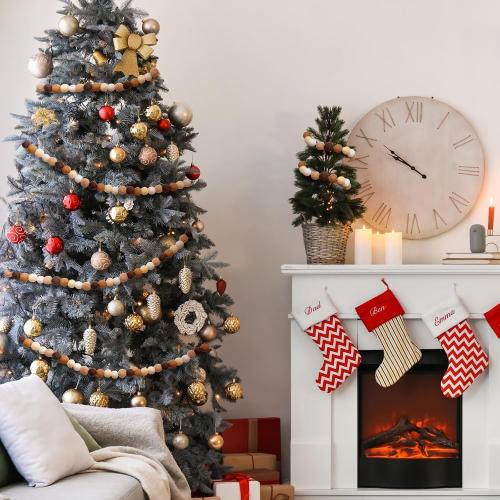 Buryeah 100 Pcs Christmas Wool Felt Balls Christmas DIY Garland Felt Balls for Crafts Hanging Decorations for Home and Party (Brown)