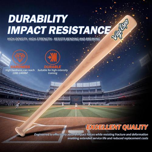 Professional Wood Baseball Bat 21-34 Inch，High-Density Maplewood for High Impact Resistance & Durability, Perfect for Baseball Training & Games