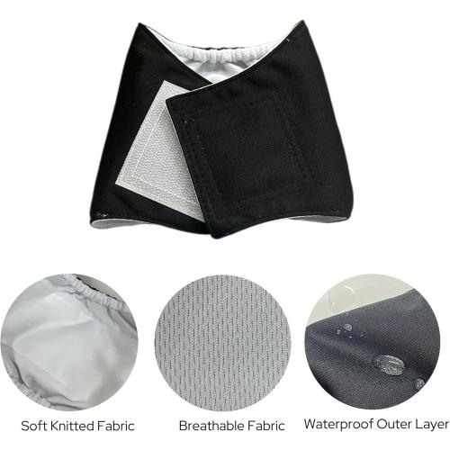 1 Pack 3 Reusable Dog Diapers Washable Male Belly Bands for Dogs, High Absorbing Male Dog Doggie Puppy Wraps