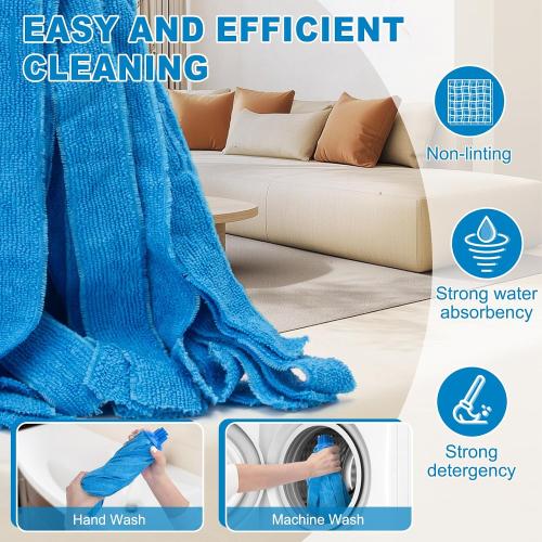 KeFanta Mop, Microfiber Cloth Mops for Floor Cleaning, 49 Long Handle