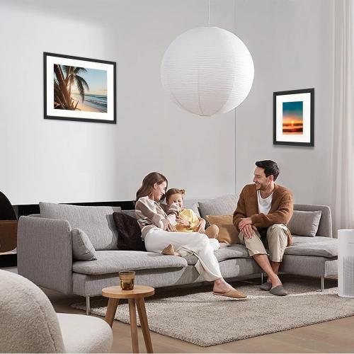 16x16 Picture Frame, Display Pictures 12x12 with Mat or 16x16 Without Mat, Wall Hanging Photo Frame,Black, 1 Pack