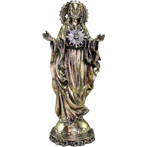 eSplanade Brass Jesus Christ Holy Statue Spiritual Idols - 16 inches (Big Size) | Religious Statues | Holy Statue of Christian