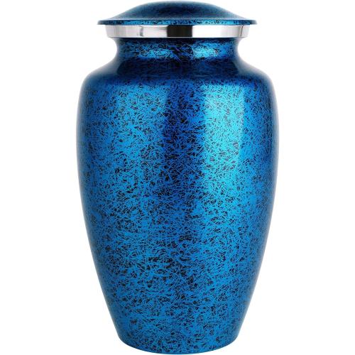 Color Forest Blue Adult Cremation Urns for Human Ashes Adult Male Female - Urns for Funeral Remains Ash of Men and Women - Urns and Keepsake Container for Sacred Ash