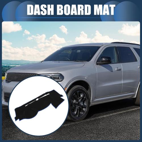 Dash Cover, Center Console Non-Slip Dashboard Carpet Mat for Dodge Durango 2014-2020 Polyester Black Blue,1Pc