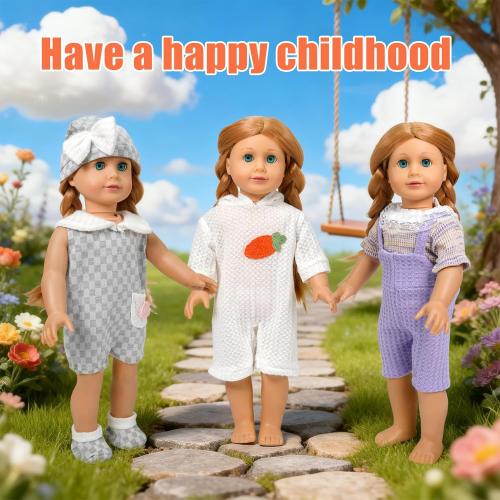 7 Set Baby Doll Clothes,14-18 inch Reborn Doll Clothes Accessories Dress with Hats Socks Outfits Fits for 43cm New Born/15 inch Bitty/16 Inch Baby Dolls