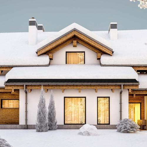 Baquler 1 Piece 13In x 25Ft Heated Snow Melting Mat for Roof, Driveways, and Walkways – Waterproof, Anti-Slip, Energy Efficient, Outdoor Electric Snow Removal Mat