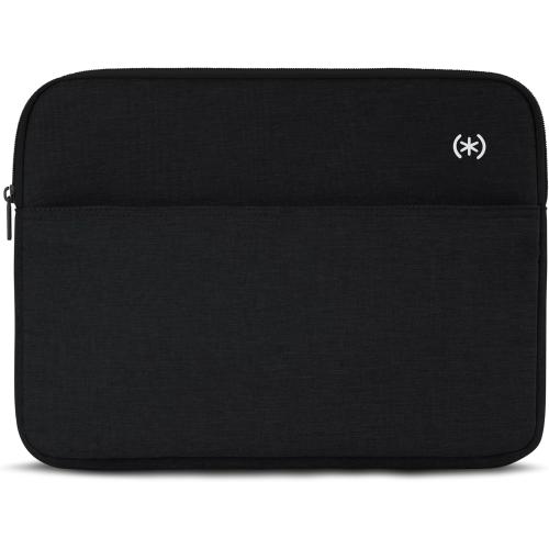 Speck Transfer Pro-Pocket Universal 13-14 Inch Laptop Sleeve with Front Pocket - Durable Protective Case for Laptops and Tablets - Compatible with MacBook Computers - Black/White