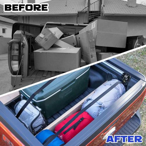 Retractable Ratchet Straps Compatible with 2022-2025 Ford Maverick, 2PCS Retractable Tie Down Straps, Auto Retract Securing Strap Tie Down System