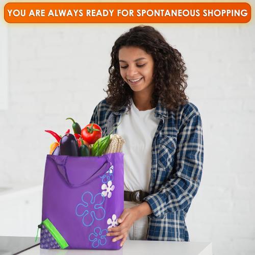 5 PCs Fruit Micro Tote Bag – Reusable Grocery Bags Foldable with 15x15 Capacity Size, Washable Build for Wear Resistance and Long Service Life – Handy Choice for Market Trips and Daily Carrying
