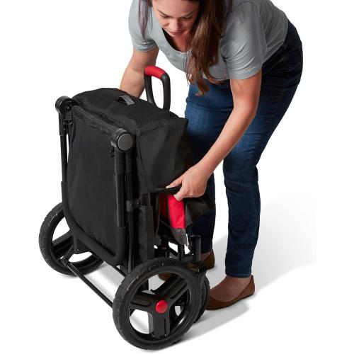 Radio Flyer Wagon for Kids, Baby Stroller, Outside Toys for Toddlers 1-3, Rolling Cart, Beach Cart with Wheels, Trav'ler Stroller Wagon with Protective Cover, for Ages 1  Years