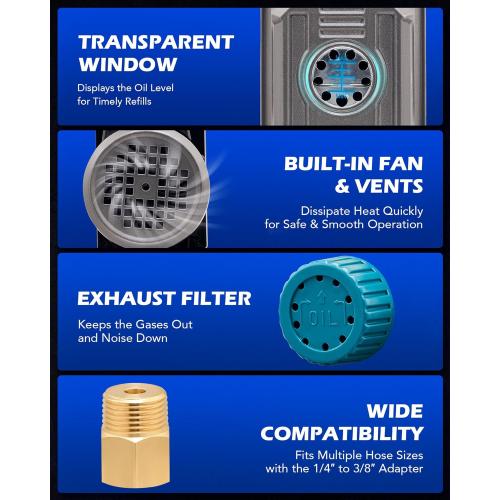 Orion Motor Tech 3 Gal Vacuum Chamber with Pump Kit, 3.5 cfm Vacuum Pump and Chamber Kit with Tempered Glass Lid 5 ft Hose, Vacuum Degassing Chamber Kit for Stabilizing Wood Degassing Silicone Resin