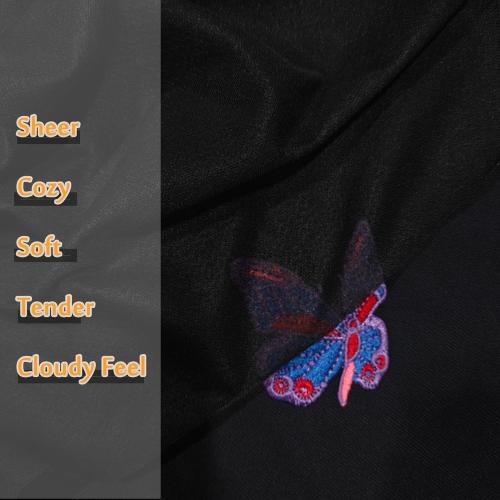 New brothread Soft & Cozy Embroidery Stitch Cover 12 x 10 Yd Fusible Light Weight Stabilizer Covering Scratchy Stitches - Black