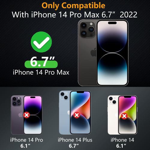 Fotbor for [3 3 Pack] iPhone 14 Pro Max Screen Protector with Camera Lens Protector, 9H Shatterproof Tempered Glass Film with Easy Installation Frame, HD Clear Sensitive Full Coverage 6.7 Inch‼️missing two‼️