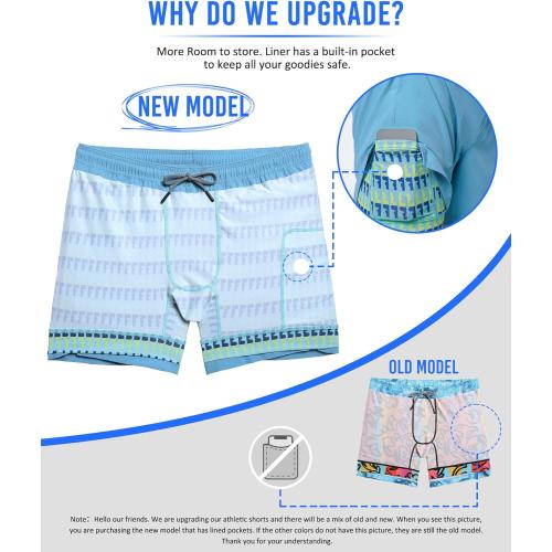 Size M/L Blue maamgic Mens 5 Gym Running Shorts for Men 2 in 1 Quick Dry Workout Athletic Shorts